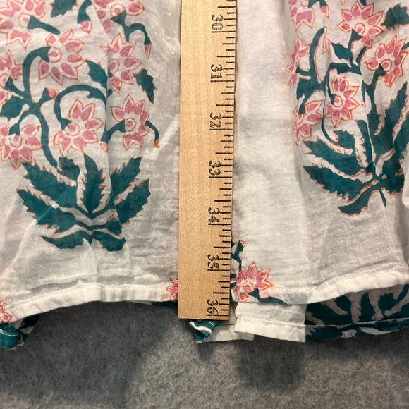 Oliphant Smocked Sleeveless Ruffle Neck Midi Maxi Block Print Dress Tuckernuck - Picture 11 of 15